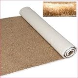 Yogabox - Tapis en laine vierge - Hautes mèches - bordé - 1800gr. - Marron