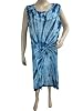 Caftan Boho Sleeveless Dress, Bohemian Blue TIE DYE Dresses Rayon Sleeveless