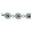 14K White Gold Tanzanite and Diamond Bracelet
