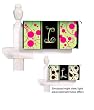 Monogram Peppy Pink & Green Polka Dot Glow in the Dark Magnetic Mailbox Cover - I
