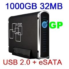 1000GB Western Digital (Green Power) im ME-740J USB+eSATA Case, eSATA-Edition