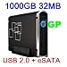 1000GB Western Digital (Green Power) im ME-740J USB+eSATA Case, eSATA-Edition