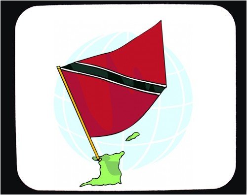 Decorated Mouse Pad with international, "Trinidad and Tobago", country