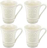Belleek Pottery 4393 Irish Craft Mugs, 10-Ounce, White, Set of 4