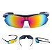 RIVBOS 806 POLARIZED Sports Sunglasses with 5 Set Interchangeable Lenses for Cycling