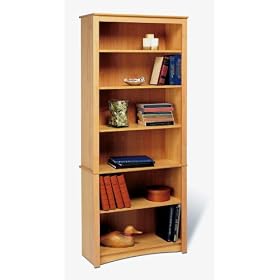 Prepac Maple 6-shelf Bookcase