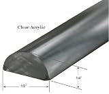 Clear Acrylic Frameless Shower Door Half-Round Threshold - 35 in long
