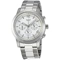 Guess Unisex W12605L1 Chronograph Watch with a Silver Dial and Stainless Steel Bracelet