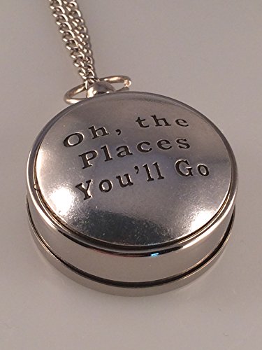 Oh the Places You'll Go Compass Necklace, Compass, Graduation Gift, Holiday Gift
