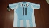 ARGENTINA HOME JERSEY TEVEZ + FREE SHORT (SIZE M)