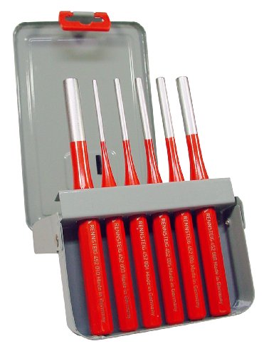 Rennsteig 425 530 6 Splintentreibersatz "Exklusive", verchromt und pulverbeschichtet, 3-10 mm 6-teilig, inklusive Metallkassette