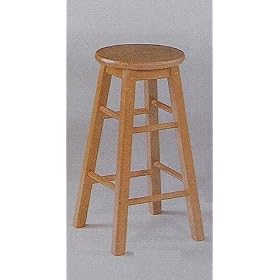 Click here to buy Set of 2 Traditional Oak Finish Wood 24H Counter Chairs Bar Stools by visiondecor Furniture.