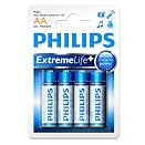 Philips Extreme Life+ AA LR6 Alkaline Batteries (4 Pack)