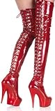 DELIGHT-3063 Back-Lace Thigh-Hi 5.75" Platform Stiletto Heel Boots-sizes 6 to 14
