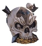 Skull Head Pierced By Arrows With Treasure Collectible Figurine Statue