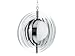 Present Time Leitmotiv Pendant Lamp Spinner Metal Chrome with Glass Ball