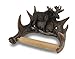Moose and Antler Toilet Paper Holder - Rustic Lodge Bathroom Decor