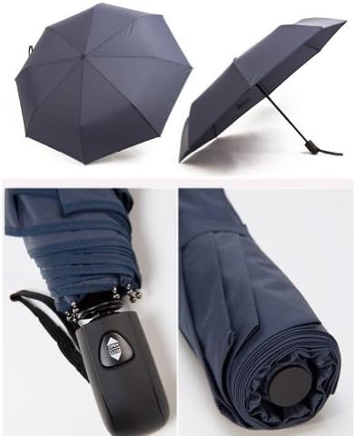 Automatic Umbrella Three Elephants Windproof Rainproof Gift umbrella (Dark Blue)