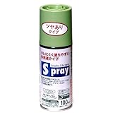 アサヒペン スプレー 100ml ツヤあり モスグリーン