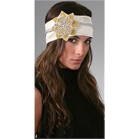 Victorian Hippie Stretch Headband with Swarovski Flower