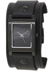 Vestal Womens EA023 Electra Blackout Leather Cuff Watch