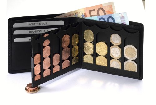 Bodenschatz Wallet, 12x2x9,5 8-551 KN 01, Herren Portemonnaies, schwarz, (black),
