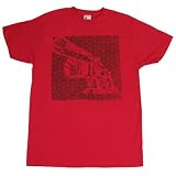 Red TRANSFORMERS MEGATRON STENCIL T Shirt 30 1 Licensed at Blue Devil Clothing
