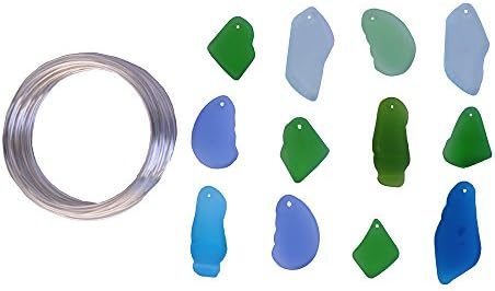 Art Night Out Bonus Pack of Drilled Seaglass and Wire for Making Necklaces