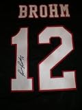 Brian Brohm Autographed/Hand Signed Jersey Black Louisville