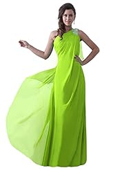 One Shoulder Sleeveless Chiffon/Satin  Ruched Evening Dress/Prom Dress  With Ruffles