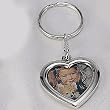 SILVER HEART FRAME KEY CHAIN - SILVER KEY CHAIN WITH HEART FRME