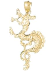 Dazzlers Solid 14 karats gold Dragon Charm Pendant Available in three colors from jewelsberry (weights: 4.6 grams only)