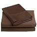 Renaissance Collection 600-Thread-Count Cotton Sateen Queen Sheet Set, Chocolate