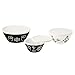 Vintage Charm Birds of a Feather 6 Piece Mixing Bowl Set, Black/White