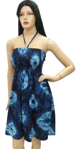 Sensual Navy Blue Tube top evening party wear baby doll tunic XMas Christmas Gift