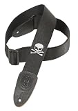 Levy's Leathers 2 Polypropylene Strap with Skull & Crossbones Patch, Black