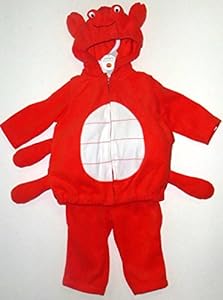 Carter's Halloween Costume Baby Crab Red Fleece 2 Pcs 3-6 Months NEW