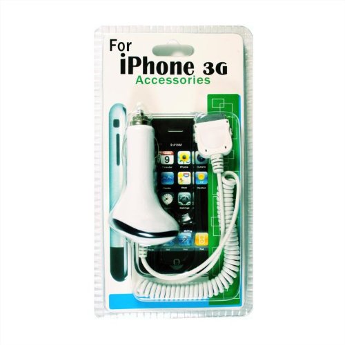 Car Charger for iPod iPhone 3G 3GS (White)