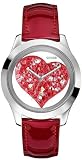 GUESS U0113L2 Red Crystal Heart Watch