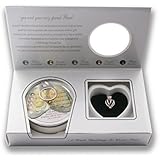 Heart Necklace Pendant Locket Freshwater Cultured Pearl in Oyster Kit Gift Set 18" Chain