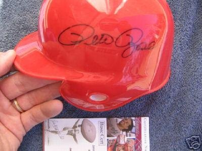 Pete Rose Reds,phillies Jsa/coa Signed Mini Helmet - Autographed MLB Helmets and Hats
