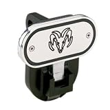 TM Performance Products 10803 Fold-Down Hitch Step, 290 Lbs Max Capacity, With Black Ram Head Logo