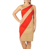 Evan Picone Petite Colorblock Sateen Dress