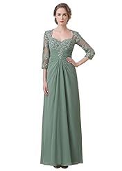 Queen Anne Neck Chiffon/Satin/Tulle Mother-of-the-Bride Dress/Wedding Dress 