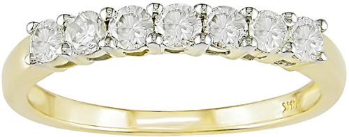 1/2ct Diamond Semi-Eternity Band in 14k Yellow Gold