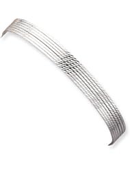 Sterling Silver CZ Hinged Bangle