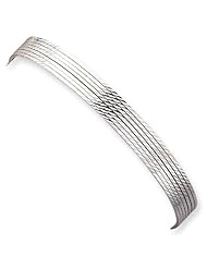 Sterling Silver CZ Slip on Bangle