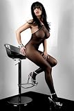 Black Fishnet Bodystocking One Size