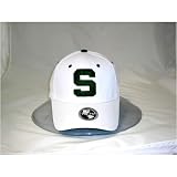 Michigan State Spartans One-Fit NCAA Cotton Twill Flex Cap (White)