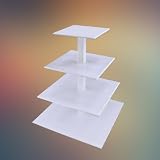 Cupcake Snap 4-Tier Square Simple Cupcake Stand and Dessert Tower